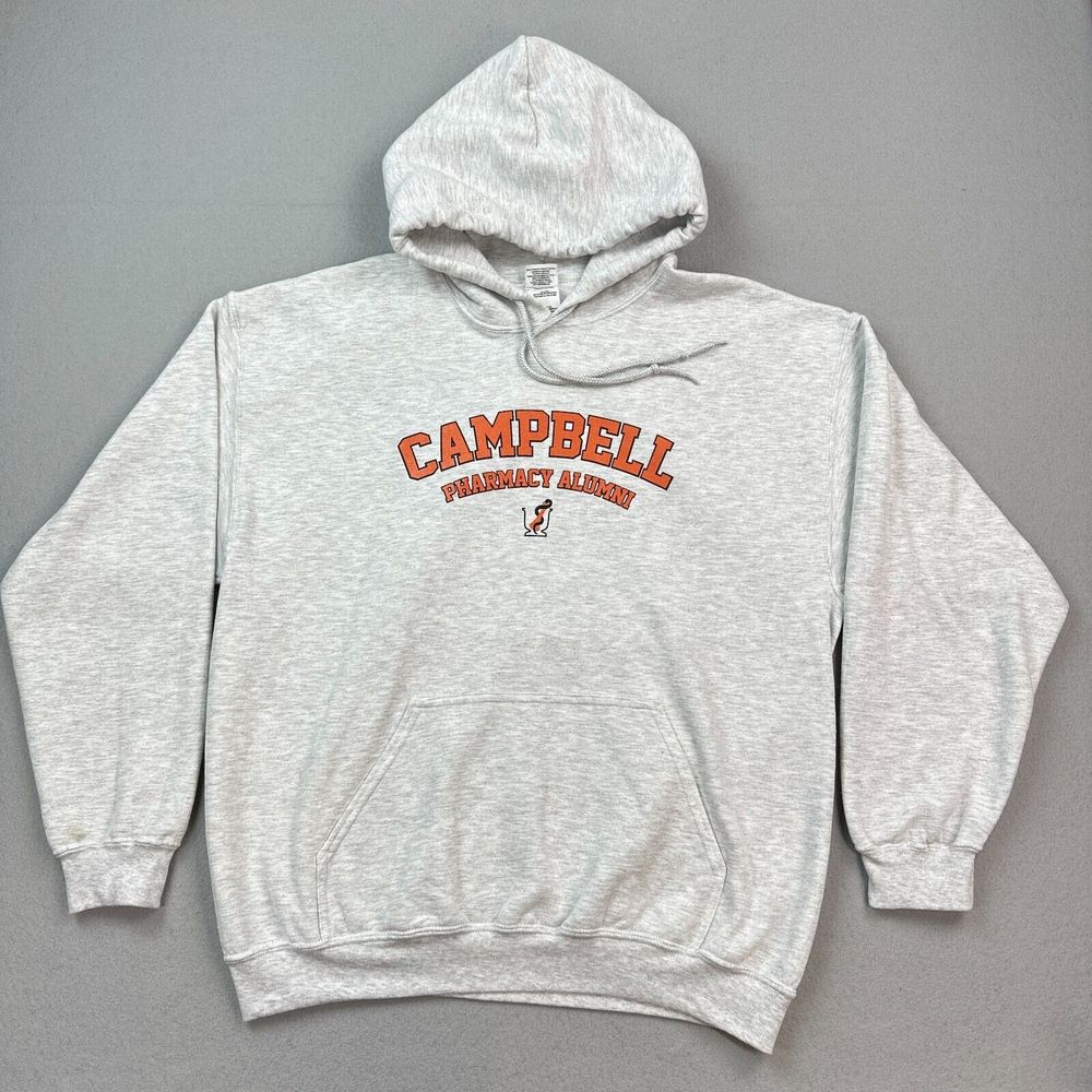 Campbell Fighting Camels Sweater Mens Large Gray Pullover Hoodie Pharmacy Alumni
